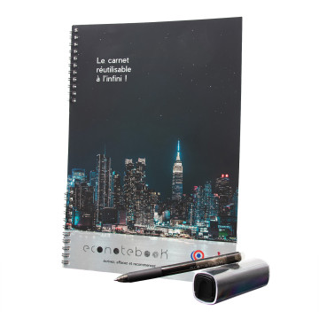 Carnet EcoNoteBook réutilisable A4 en carton PEFC