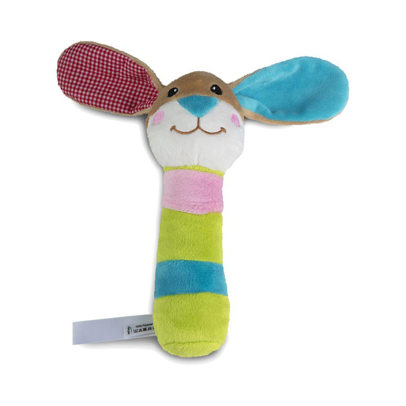 Lapin en peluche hochet