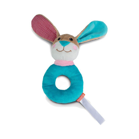 Lapin en peluche hochet