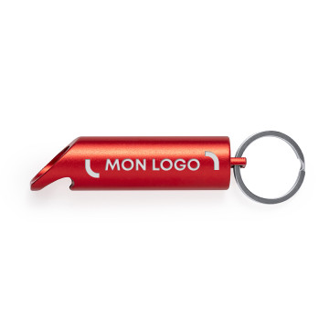 Porte-clé lampe et décapsuleur en aluminium recyclé