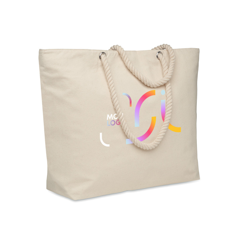 Sac shopping et de plage isotherme en coton