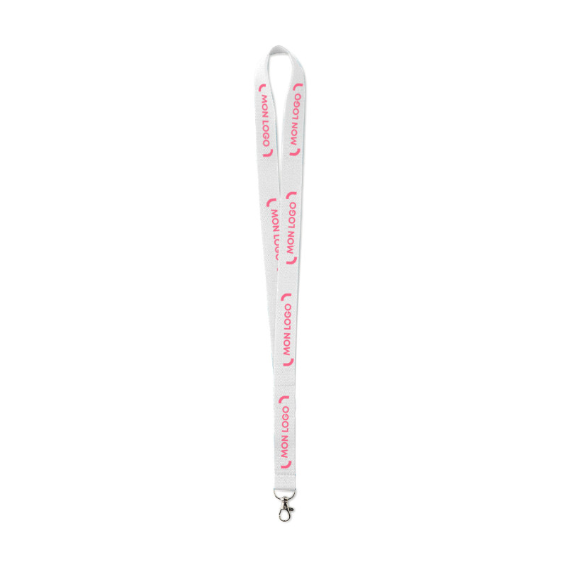 Tour de cou 1,5 cm avec boucle détachable et clip de sécurité