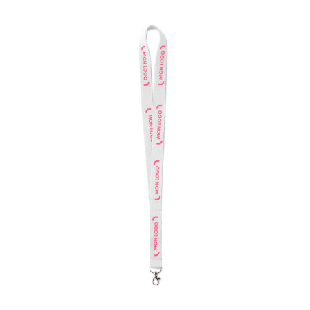 Tour de cou 1,5 cm avec boucle détachable et clip de sécurité