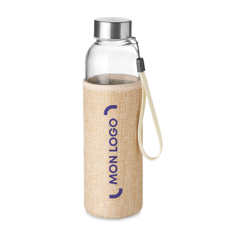 Bouteille avec pochette en jute 500 mL