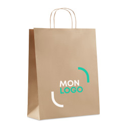 Sac en papier recyclé coloré 90 g/m² 32x40x12 cm