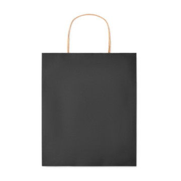 Sac en papier recyclé coloré anses torsadées 18x21x8 cm