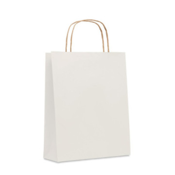 Sac en papier recyclé coloré anses torsadées 18x21x8 cm