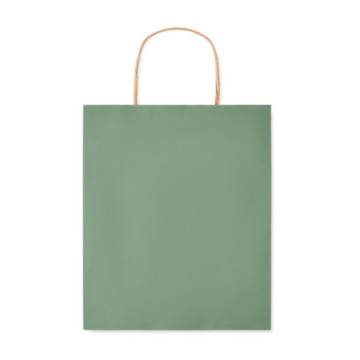 Sac en papier recyclé coloré anses torsadées 18x21x8 cm