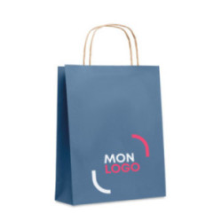 Sac en papier recyclé coloré 90 g/m² 18x21x8 cm