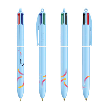 Stylo bille Bic® 4 couleurs Pastel marquage quadri