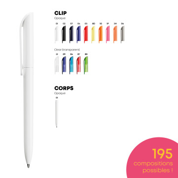 Stylo Bic® Super Clip classique marquage quadri