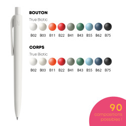 Stylo en plastique recyclé Prodir® DS8 True Biotic
