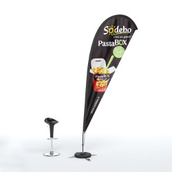 Drapeau goutte d'eau 350 cm