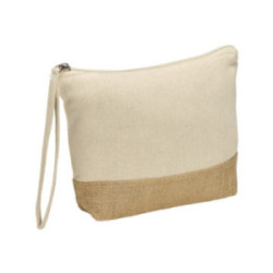 Pochette zippée en coton 220 g/m² et jute taille S Ubag®