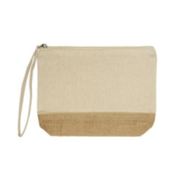 Pochette zippée en coton 220 g/m² et jute taille S Ubag®