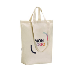 Sac en coton recyclé avec anses doubles et T-bottom 140 g/m² Ubag®