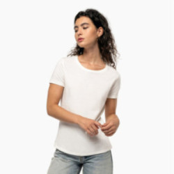 Tee-shirt femme blanc en coton bio Kariban®