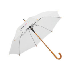 Parapluie canne en rPET ouverture automatique blanc