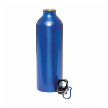 Bouteille en aluminium bleu avec mousqueton 750 mL