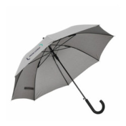 Parapluie canne tempête ouverture automatique gris clair