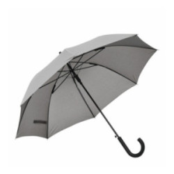 Parapluie canne tempête ouverture automatique gris clair
