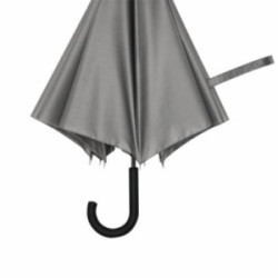 Parapluie canne tempête ouverture automatique gris clair