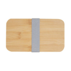 Lunch box double avec couvercle en bambou 800 mL blanche