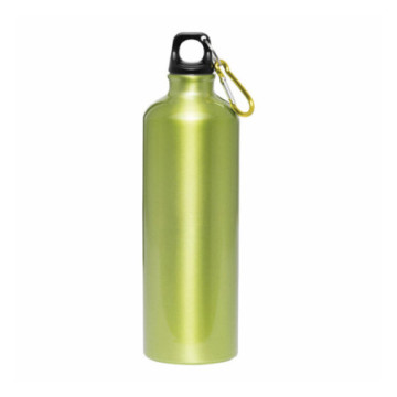 Bouteille en aluminium vert avec mousqueton 750 mL