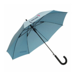 Parapluie canne tempête ouverture automatique bleu clair