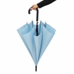 Parapluie canne tempête ouverture automatique bleu clair