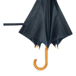 Parapluie canne en rPET ouverture automatique bleu marine