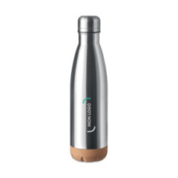 Bouteille isotherme en acier inoxydable et en liège 500 mL
