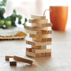 Jeu de construction tour en bois