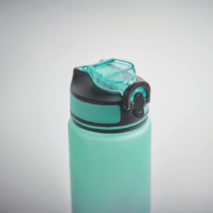 Bouteille en rPET avec marqueurs d'hydratation et paille 1 L