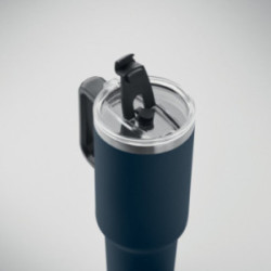 Mug isotherme en acier inoxydable recyclé avec paille 1,2 L