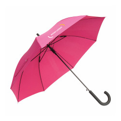 Parapluie canne tempête ouverture automatique rose foncé