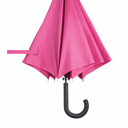 Parapluie canne tempête ouverture automatique rose foncé