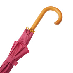 Parapluie canne en rPET ouverture automatique rose foncé