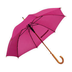 Parapluie canne en rPET ouverture automatique rose foncé