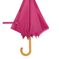 Parapluie canne en rPET ouverture automatique rose foncé