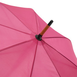 Parapluie canne en rPET ouverture automatique rose foncé