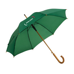 Parapluie canne en rPET ouverture automatique vert foncé