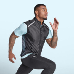 Coupe-vent mixte sans manches de course respirant Roly® Jannu