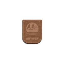 Badge sur mesure en fibre de bois avec aimant (de 20 à 40 cm²)