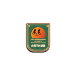 Badge sur mesure en fibre de bois avec aimant (de 20 à 40 cm²)