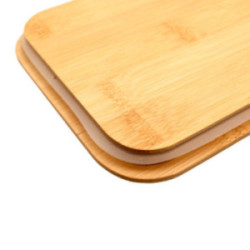 Lunch box 1000 mL noire avec couvercle en bambou Baladéo®