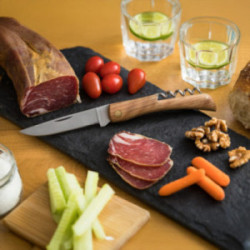 Couteau de poche tire-bouchon en bois d'olivier