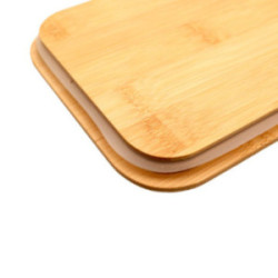 Lunch box 1000 mL blanche avec couvercle en bambou Baladéo®