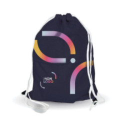 Sac à dos cordelettes 27 x 37 cm avec marquage quadri