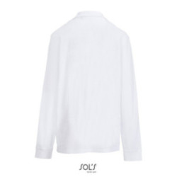 Polo mixte manches longues Sol's® Pacific blanc